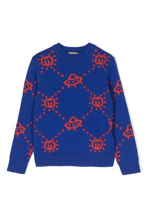 blue wool jumper GUCCI KIDS | 748068XKDAC4661